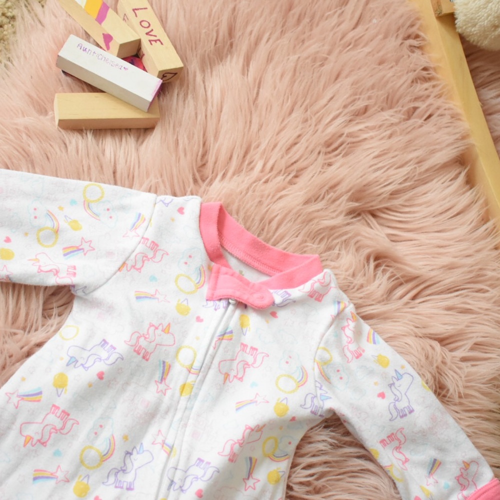 Adorable Baby Unicorn footed Pajamas 🦄